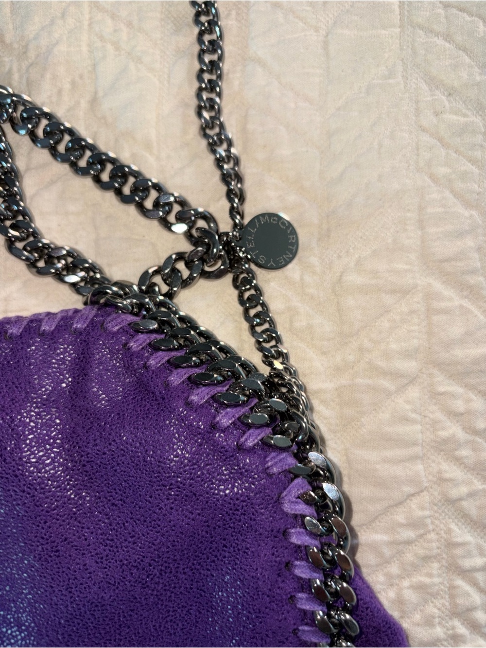 Stella McCartney Purple Mini Falabella - Picture 3 of 4